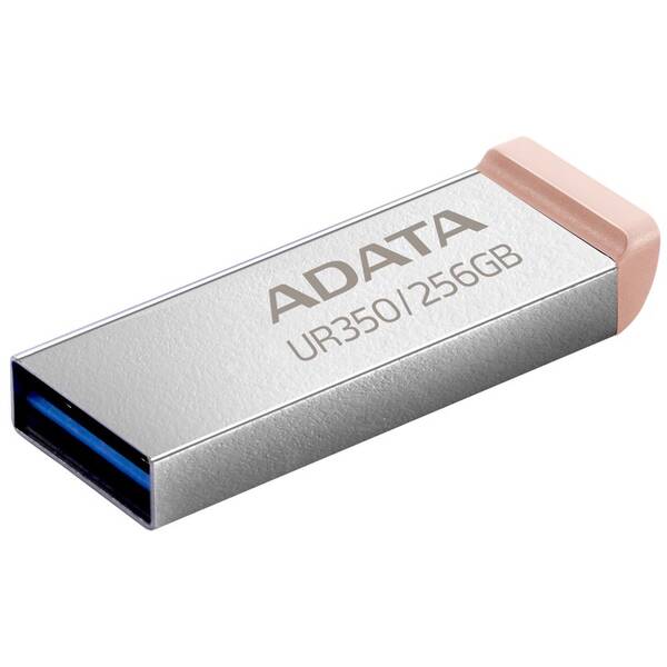 USB Flash ADATA UR350 256GB stříbrný/hnědý

