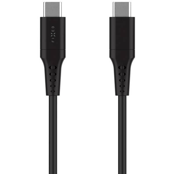 Kabel FIXED Liquid silicone USB-C/USB-C, PD, 60W, 0,3m černý


