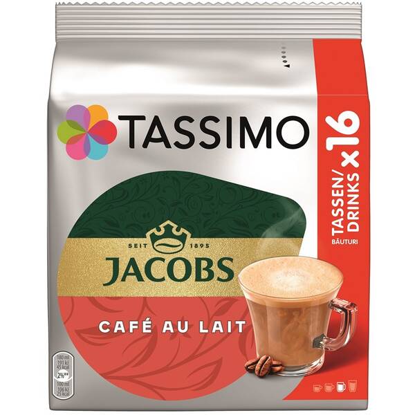 Kapsle pro espressa Tassimo Jacobs Cafe Au Lait 184 g (16 ks) 

