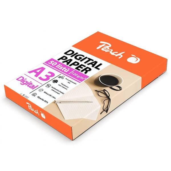 Papíry do tiskárny Peach Digital A3 120g - 50 listů 

