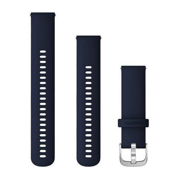 Řemínek Garmin Quick Release 22mm, silikonový tmavě modrý, stříbrná přezka 

