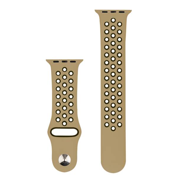 Řemínek RhinoTech na Apple Watch 38/40/41 mm černý/béžový

