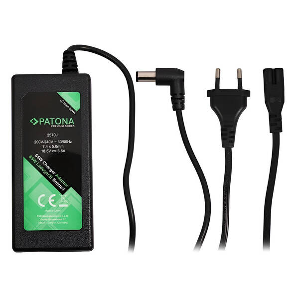Napájecí adaptér PATONA pro notebooky HP, 18,5V, 3,5A, 65W, konektor 7,4x5mm+pin 

