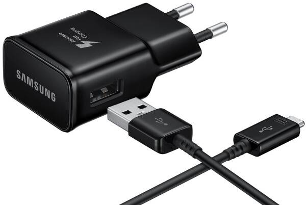 Nabíječka do sítě Samsung EP-TA20EBE, 1x USB, 2A s funkcí rychlonabíjení + USB-C kabel černá

