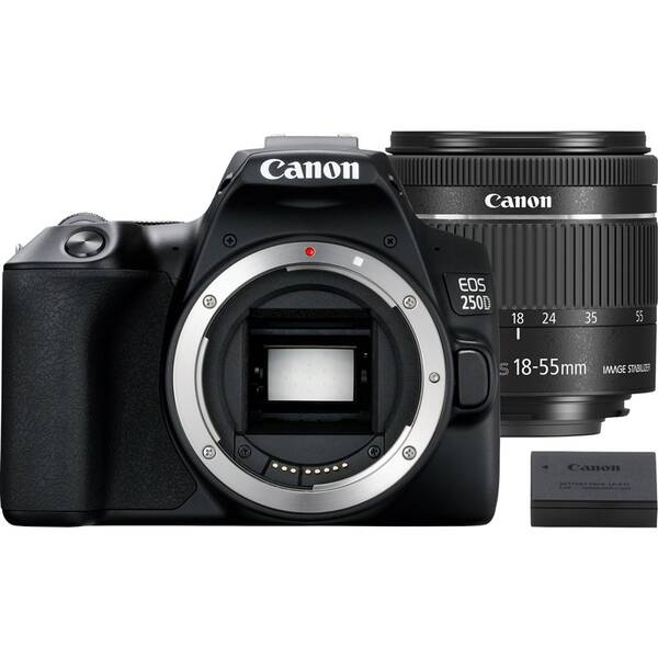 Digitální fotoaparát Canon 250D + 18-55 IS STM + akumulátor LP-E17 černý


