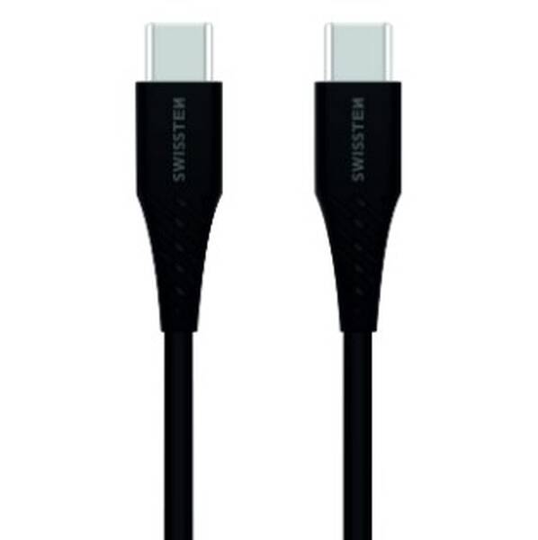 Kabel Swissten USB-C/USB-C, 0,4m černý

