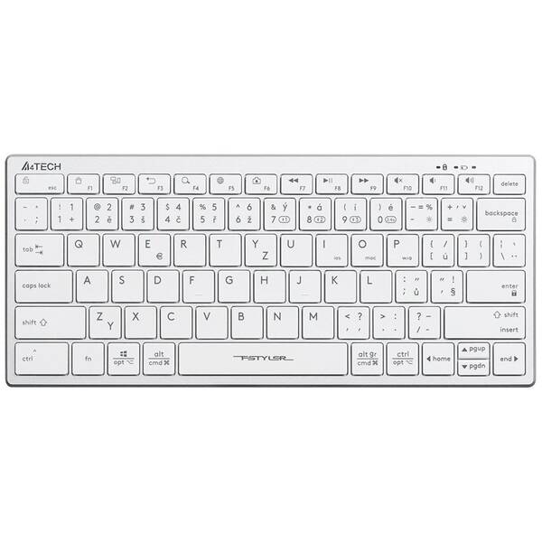 Klávesnice A4Tech FBX51C, CZ/SK layout bílá

