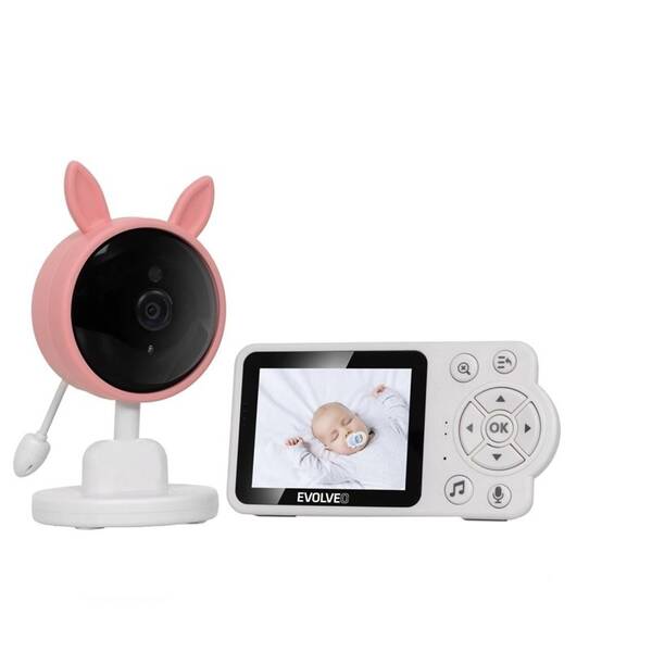 Dětská elektronická chůva Evolveo Baby Monitor N3 (CAM-3P) růžová

