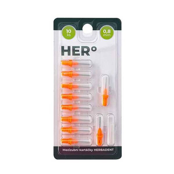 Mezizubní kartáčky HERBADENT HERo Electra - 0,8 mm oranžový

