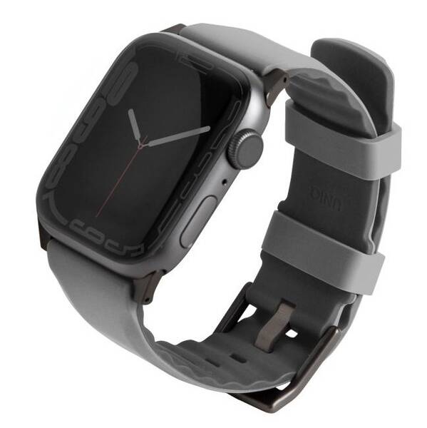 Řemínek Uniq Linus Airsoft Silicone na Apple Watch 41/40/38mm šedý

