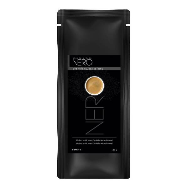 Káva zrnková Nero Bezkofeinová Swiss water decaff 250 g 

