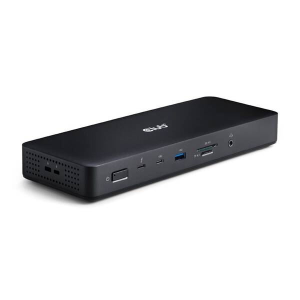 Dokovací stanice Club3D 16v1 ThunderBolt 4, 2xThunderbolt/3xDP/2xHDMI/3xUSB/RJ45/SD-TF Karta/1xUSB-C 150W PD černá

