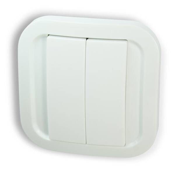 Vypínač Fibaro NodOn Bateriové 4tlačítko na zeď, Z-Wave Plus bílý

