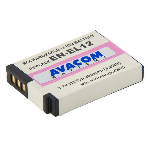 Baterie Avacom Nikon EN-EL12 Li-ion 3,7V 980mAh 

