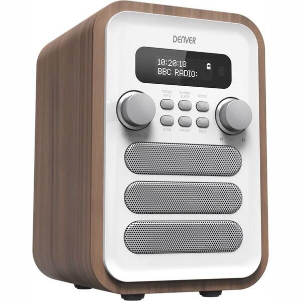 Radiopřijímač s DAB+ Denver DAB-48 stříbrný


