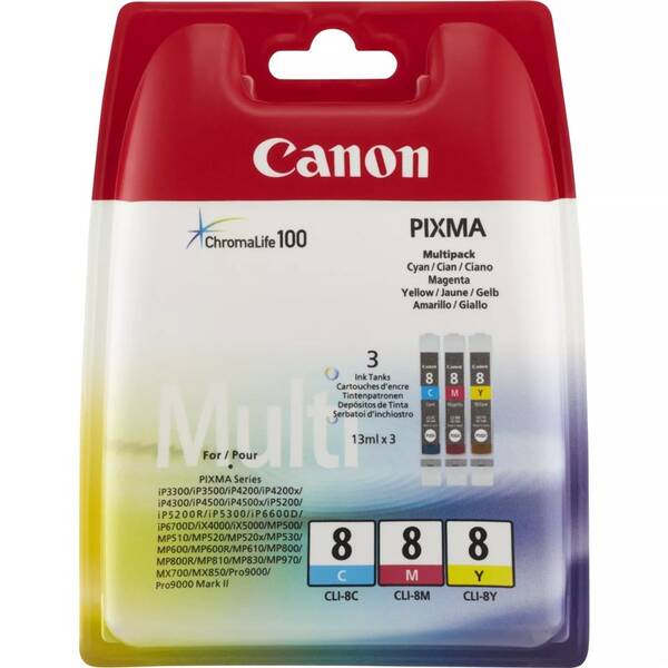 Inkoustová náplň Canon CLI8 , 420 stran vícebarevná

