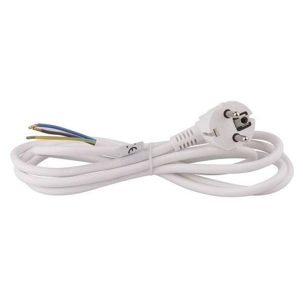 Kabel EMOS PVC 3x 1,5mm2, 2m, bílá bílá

