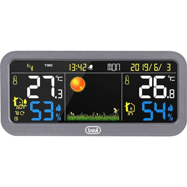 Meteorologická stanice Trevi ME 3P20 RC šedá

