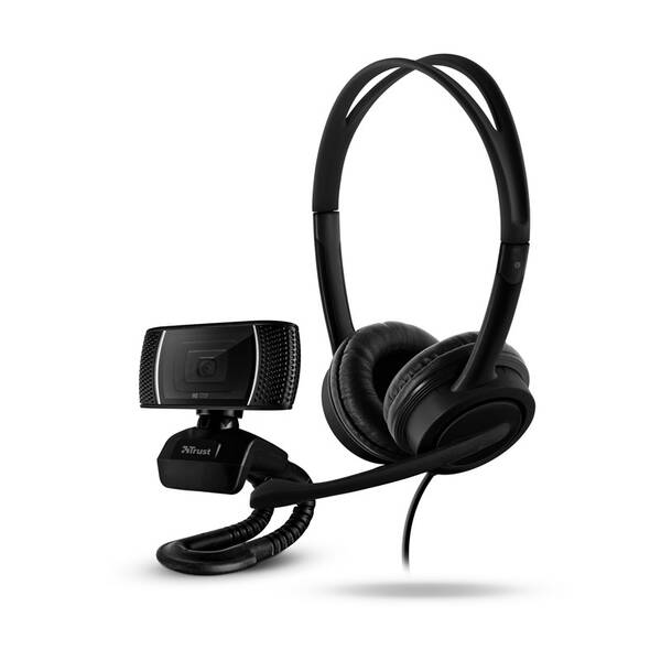 Headset Trust Doba 2-in-1 Home Office Set + HD webcam černý


