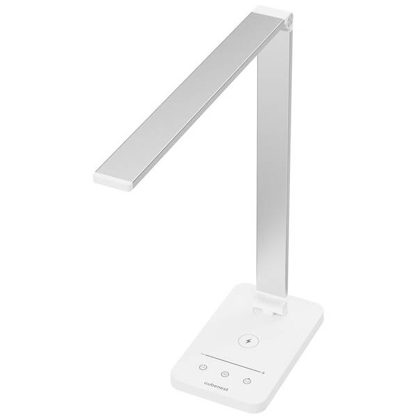 Stolní LED lampička Cubenest LTW01C stmívatelná s 10W bezdrátovým nabíjením bílá

