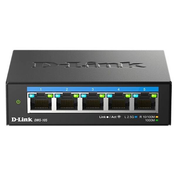 Switch D-Link DMS-105/E 5-port 2.5G Multi-Gigabit černý

