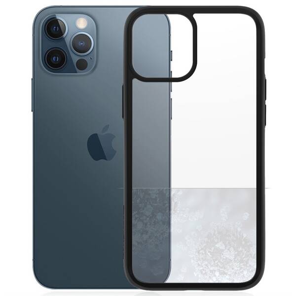 Kryt na mobil PanzerGlass ClearCase Antibacterial na Apple iPhone 12 Pro Max černý/průhledný

