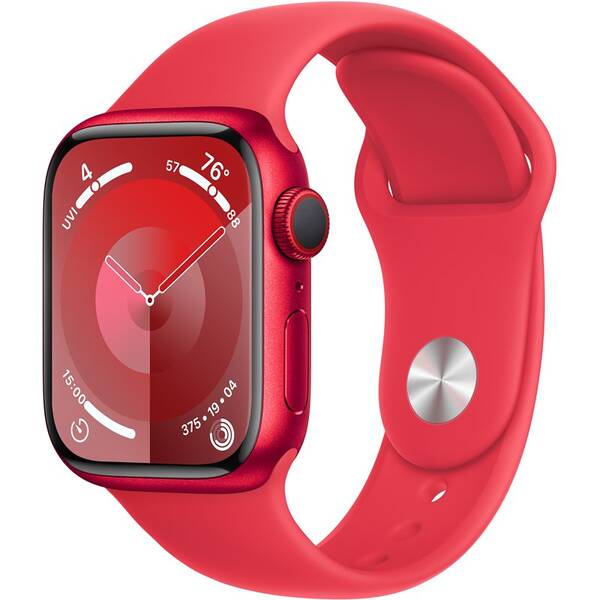 Chytré hodinky Apple GPS + Cellular 45mm pouzdro z hliníku (PRODUCT)RED - (PRODUCT)RED sportovní řemínek - M/L 

