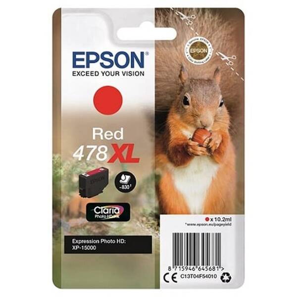 Inkoustová náplň Epson 478XL, 830 stran červená

