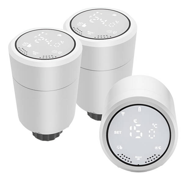 Bezdrátová termohlavice IMMAX NEO SMART 3x hlavice Zigbee, TUYA 


