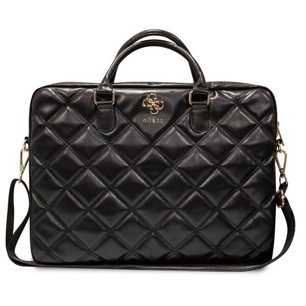 Brašna na notebook Guess PU Quilted 4G Metal Logo 15/16" černé

