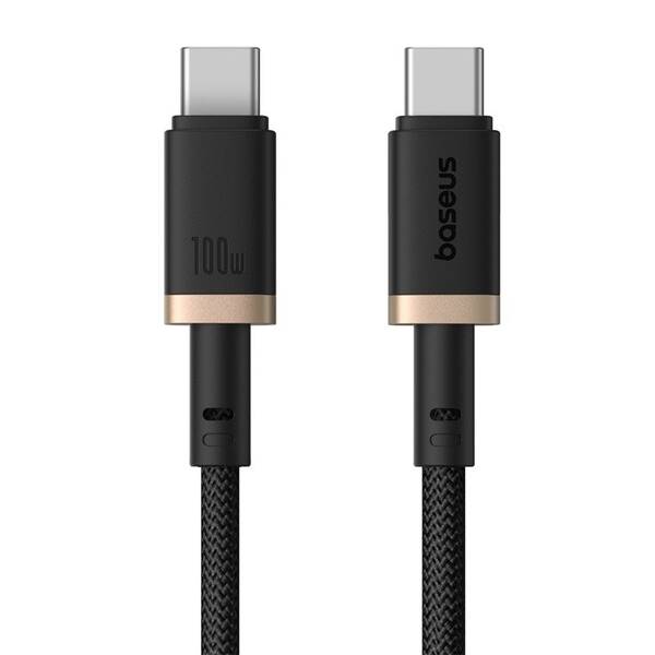 Kabel Baseus Dura USB-C/USB-C, 100W, 2m černý/zlatý

