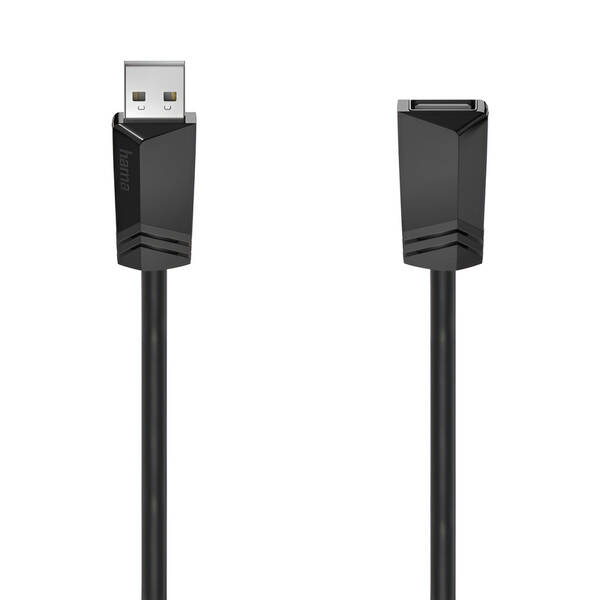 Kabel Hama USB, prodlužovací, 1,5m černý

