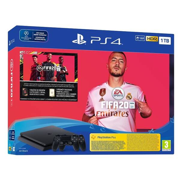 Herní konzole Sony 1 TB + FIFA 20 + DS 4 

