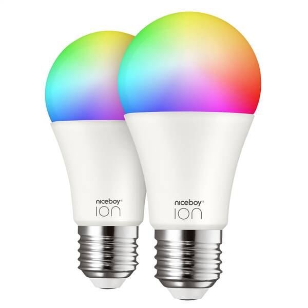 Chytrá žárovka Niceboy ION SmartBulb RGB E27, 9W, 2ks 

