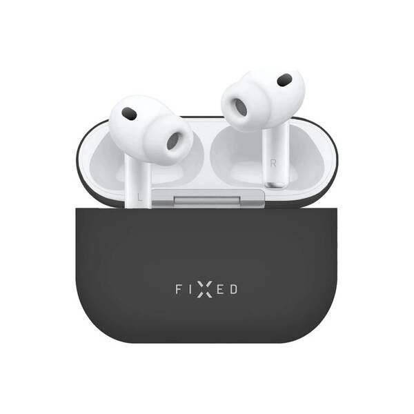Příslušenství FIXED Ultratenké silikonové pouzdro Silky pro Apple AirPods Pro 3 černé

