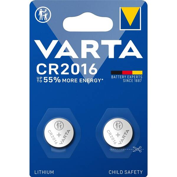 Baterie lithiová Varta CR2016, blistr 2ks 

