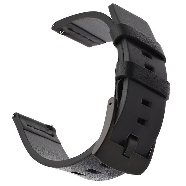 Řemínek Tactical kožený univerzální 22 mm černý

