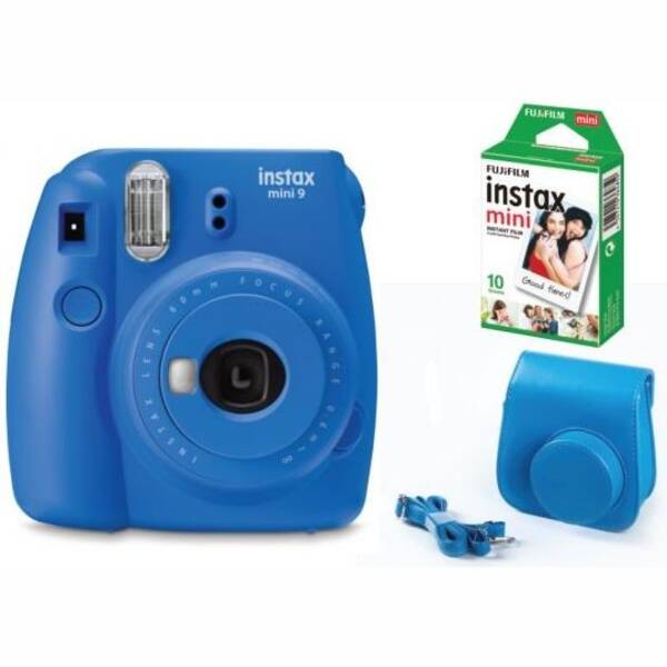 Instantní fotoaparát Fujifilm Instax mini 9 + pouzdro modrý

