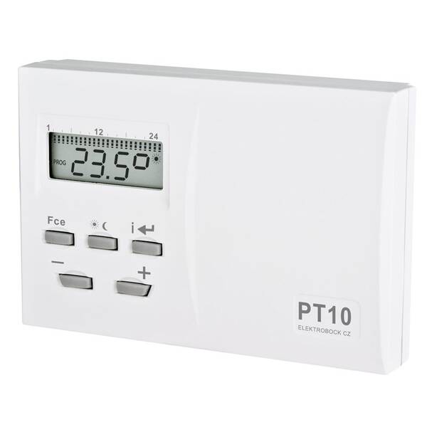 Termostat Elektrobock PT10 bílý

