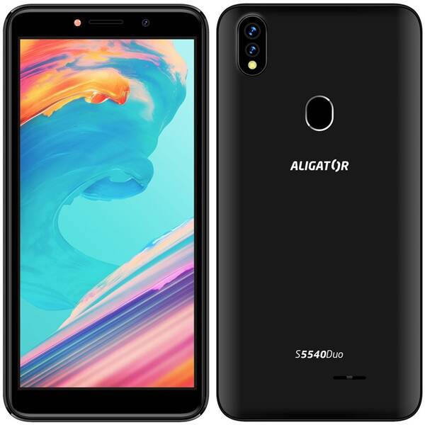 Mobilní telefon Aligator S5540 Dual SIM - ZÁNOVNÍ - 12 měsíců záruka černá barva
