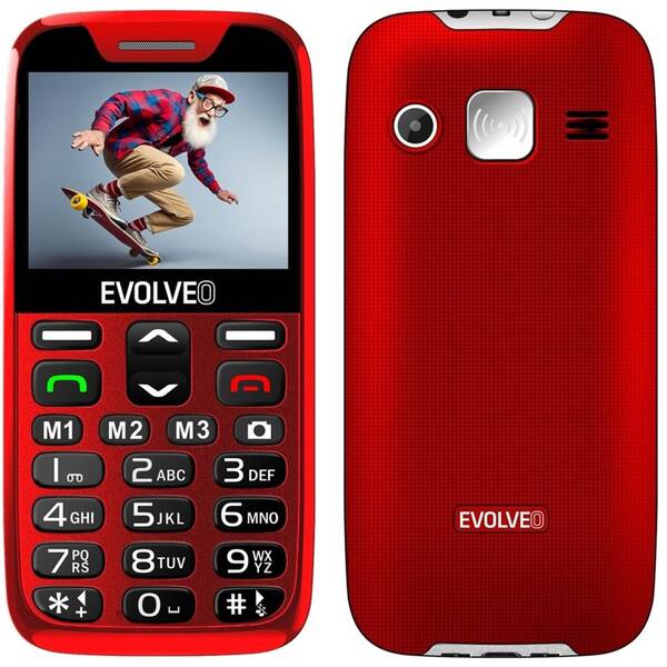 Mobilní telefon Evolveo EasyPhone XR červená barva
