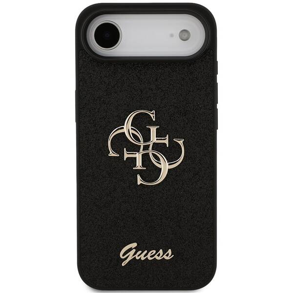 Kryt na mobil Guess PU Fixed Glitter 4G Metal Logo na Apple iPhone Air černý

