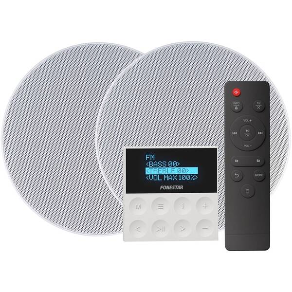 Set výrobků Fonestar KS-WALL přehrávač KS-AMP + reproduktory (2 ks) bílé


