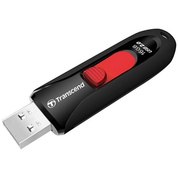 USB Flash Transcend 16 GB USB 2.0 černý/červený

