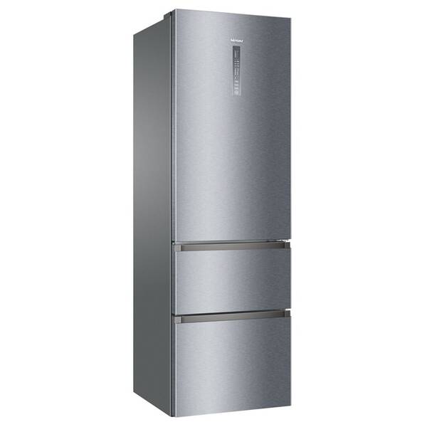 Chladnička s mrazničkou Haier A3FE835CGJE titanium

