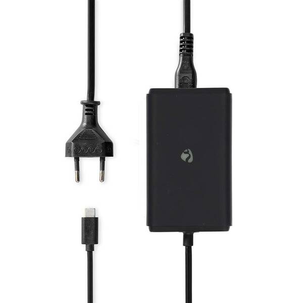 Napájecí adaptér Nedis GaN 45 W, univerzální, USB-C černý


