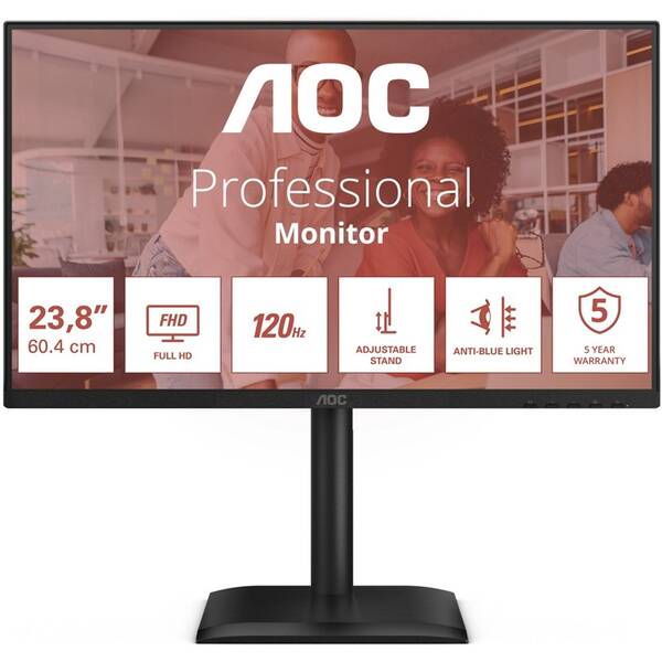 Monitor AOC 24E4CV černý

