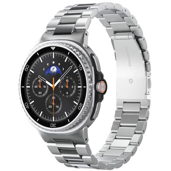 Řemínek Spigen Modern Fit 316L na Samsung Galaxy Watch 8 (40/44/46mm) stříbrný

