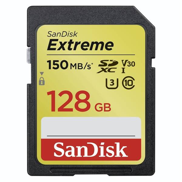 Paměťová karta SANDISK 128GB UHS-I U3 (150R/70W) 

