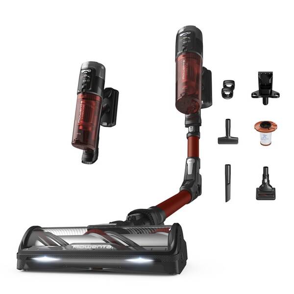 Tyčový vysavač Rowenta X-Force Flex 13.60 Auto Animal RH9A73WO, 3 v 1 šedý/červený


